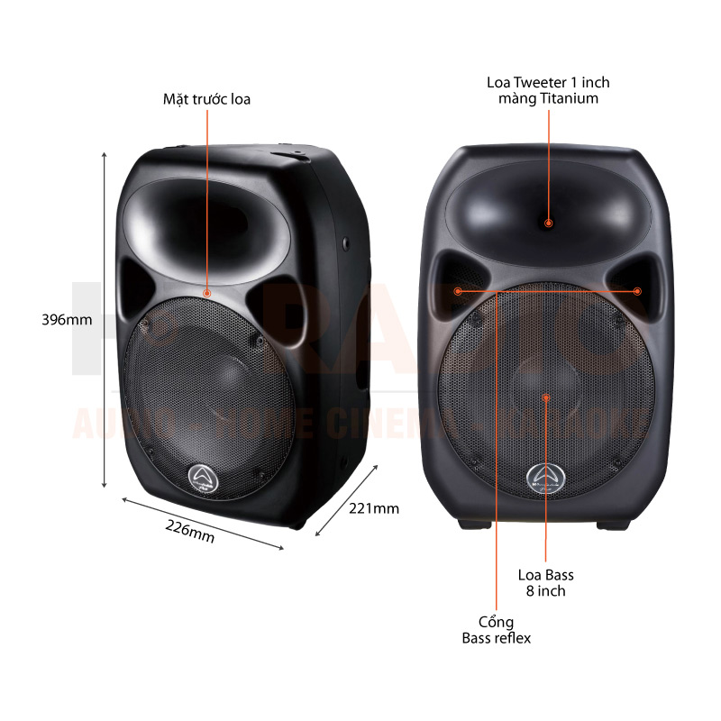 Chú thích Loa Wharfedale Titan 8A MKII Chú thích Loa Wharfedale Titan 8A MKII