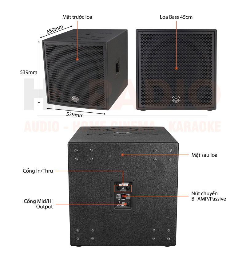 Chú thích loa sub Wharfedale Delta X18B