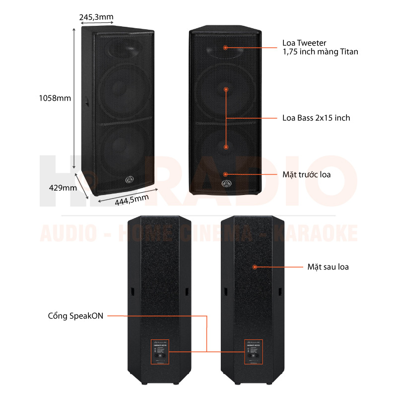 Chú thích loa Wharfedale X215 Chú thích loa Wharfedale X215