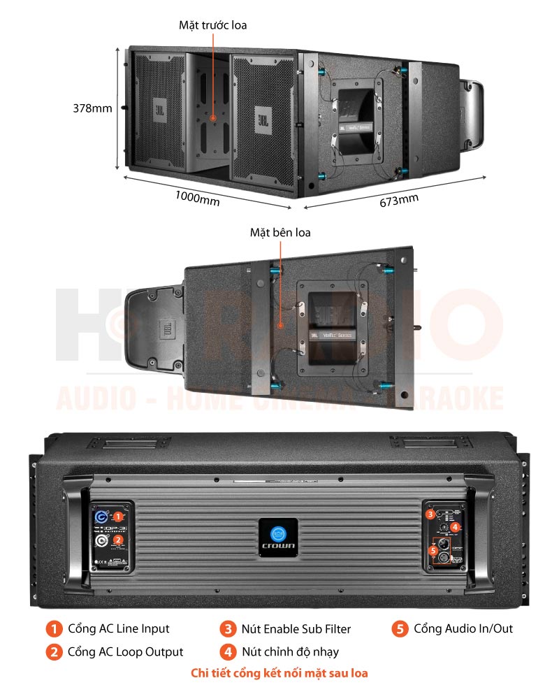 Chú thích Loa Array JBL VT 4888DP DA
