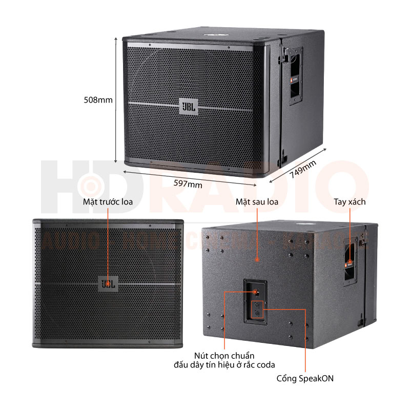 Chú thích Loa sub Array JBL VRX 918S