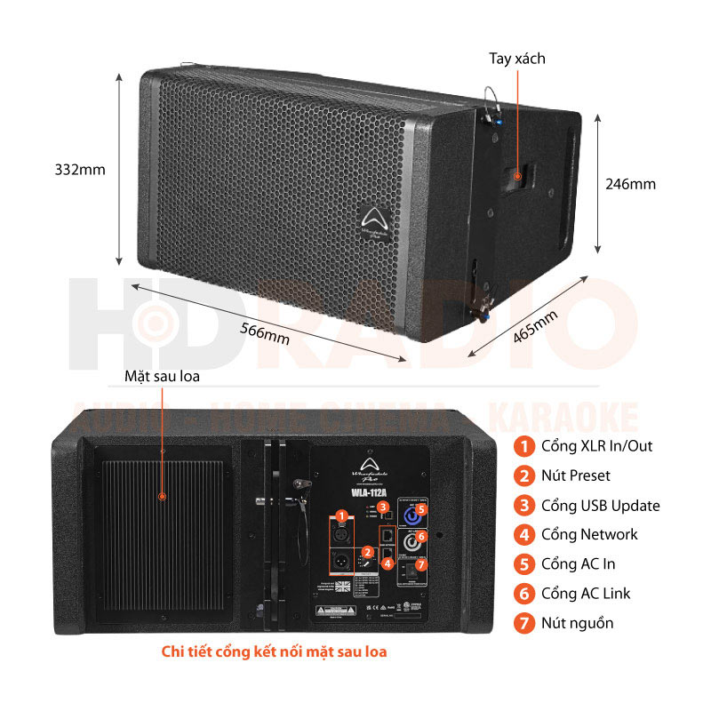 Chú thích Loa Array Wharfedale WLA-112A