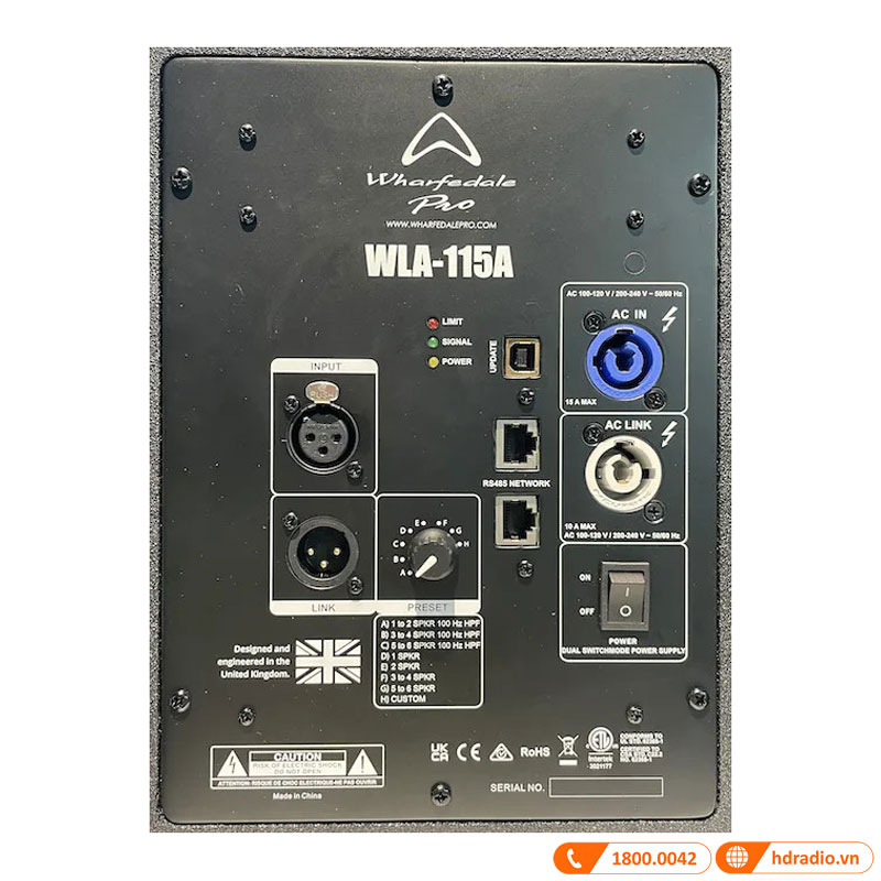 Kết nối Loa Array Wharfedale WLA-115A