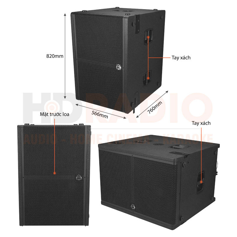 Chú thích Loa Array Wharfedale WLA-121SUBA