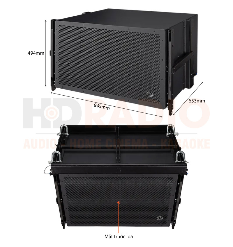 Chú thích loa line array Wharfedale WLA 210XSUBF