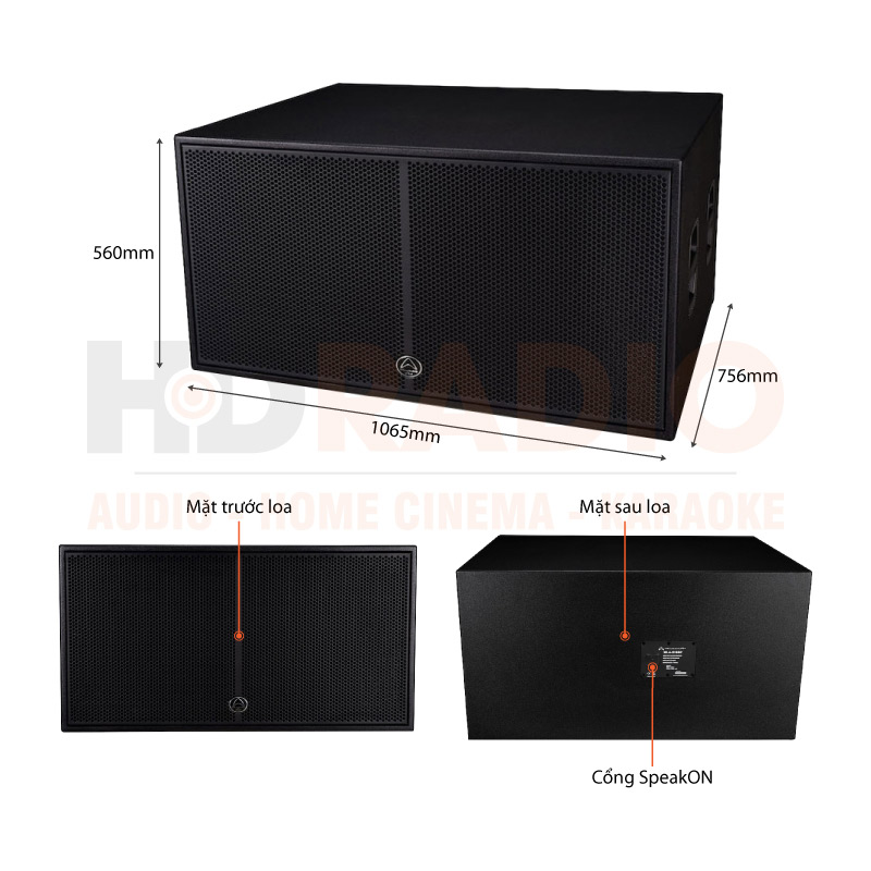 Chú thích Loa Line Array Wharfedale WLA218BF