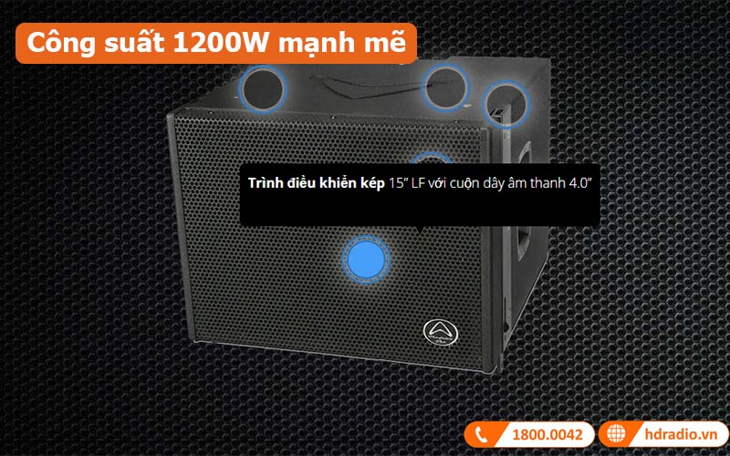 Loa Line Array Wharfedale WLA28SUB hệ thống củ loa công suất 1200W Loa Line Array Wharfedale WLA28SUB hệ thống củ loa công suất 1200W