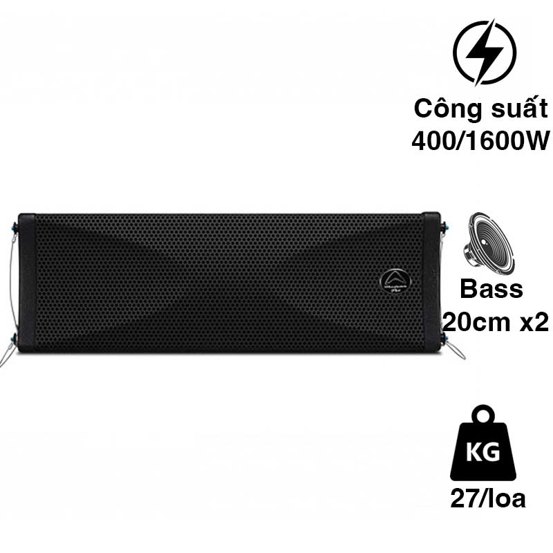 Loa Line Array Wharfedale Pro WLA-28, Bass 20cm, Công Suất 400W