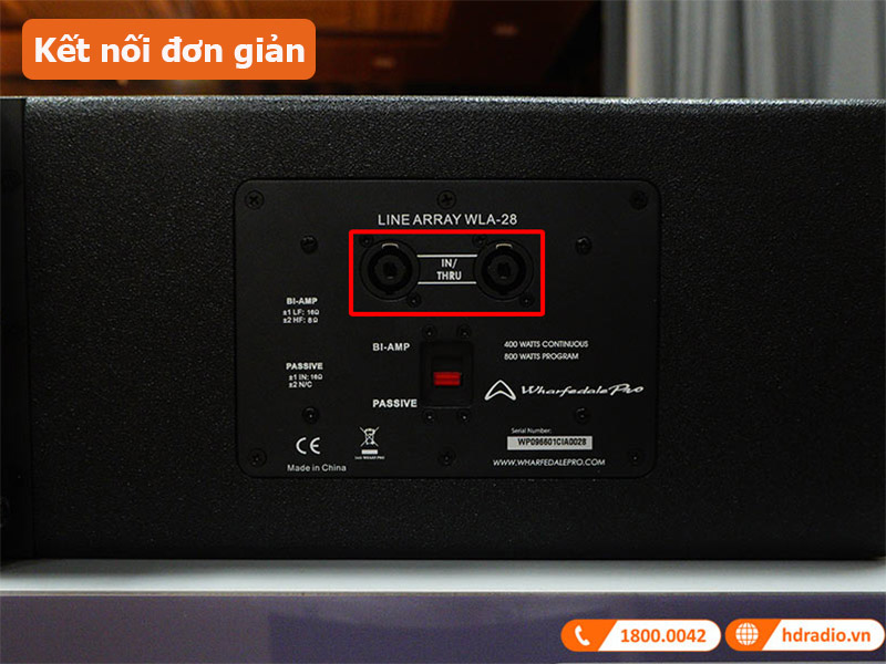 Loa Line Array Wharfedale Pro WLA-28 kết nối 