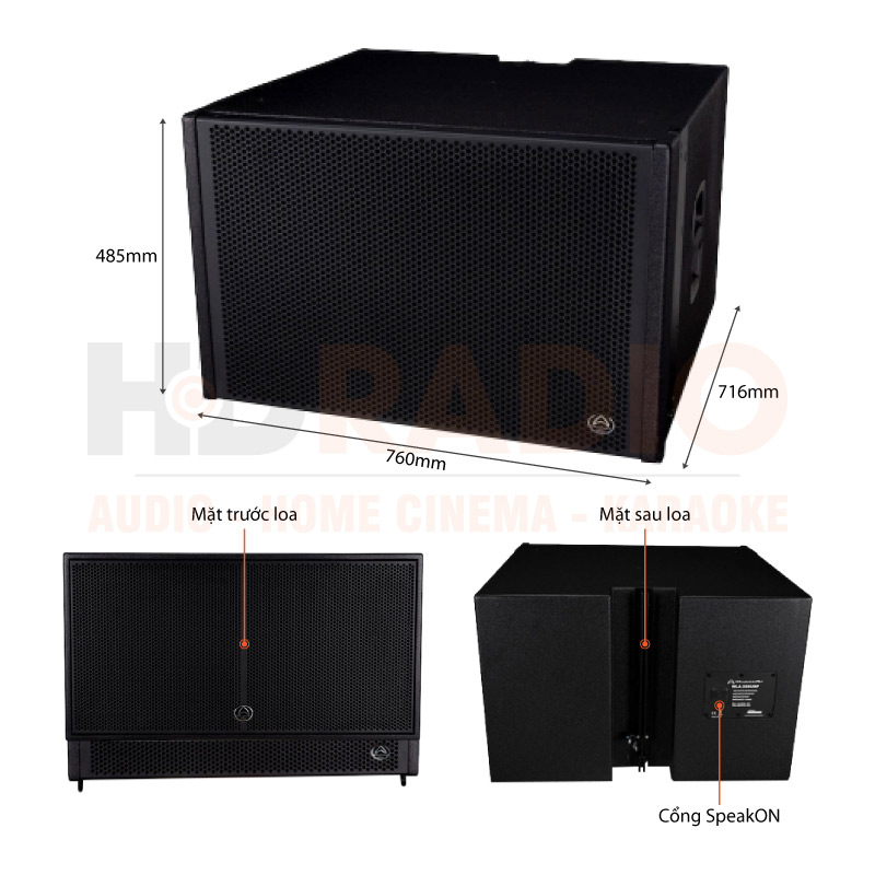 Chú thích Loa Line Array Wharfedale WLA28SUBF