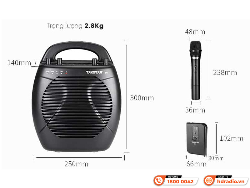 Loa trợ giảng xách tay Takstar E17