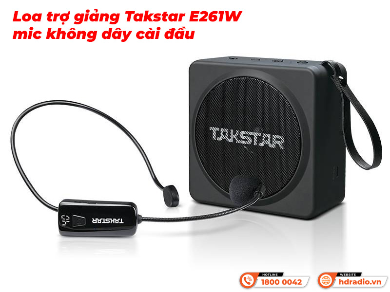 Loa trợ giảng Takstar E261W mic không dây cài đầu