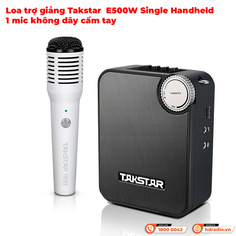 Loa trợ giảng Takstar E500W Single Handheld 1 mic không dây cầm tay
