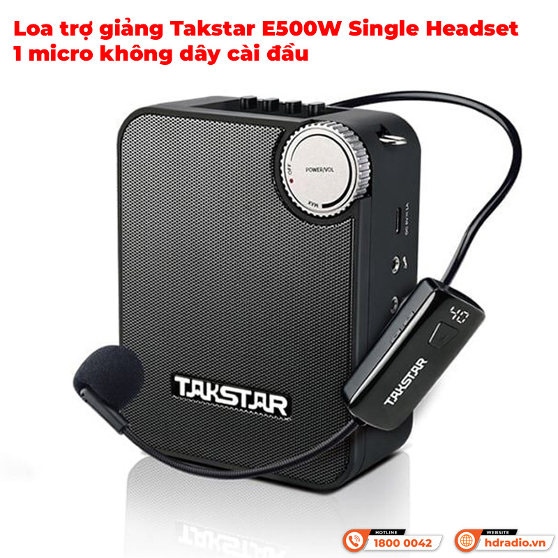 Loa trợ giảng Takstar E500W Single Headset một micro không dây cài đầu
