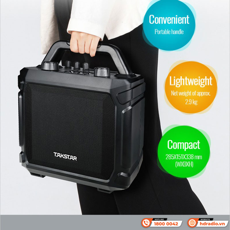Loa trợ giảng xách tay Takstar WDA-500 micro không dây cầm tay