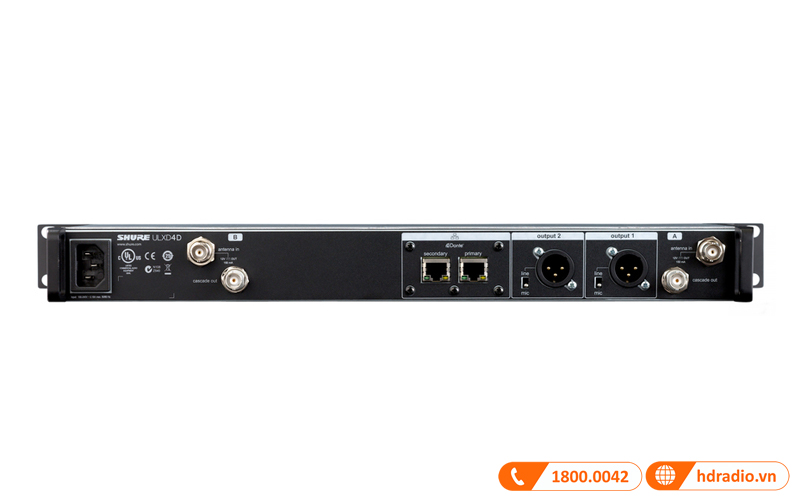 Cổng kết nối bộ thu không dây micro shure ULXD4D