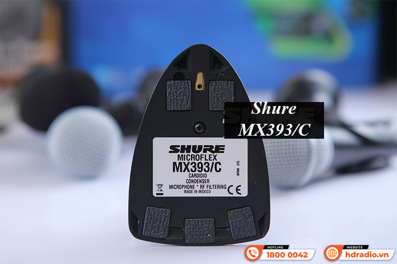 Micro mai rùa đơn hướng Shure MX393/C Micro mai rùa đơn hướng Shure MX393/C