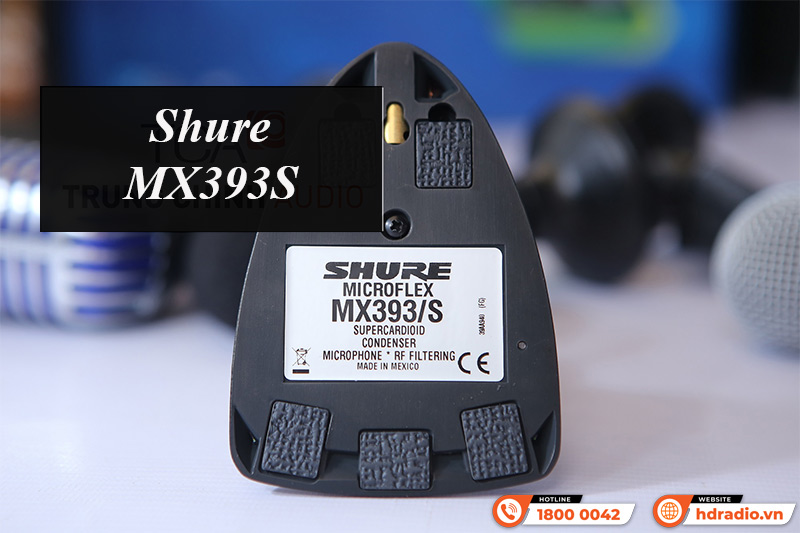 Micro mai rùa đa hướng Shure MX393/S