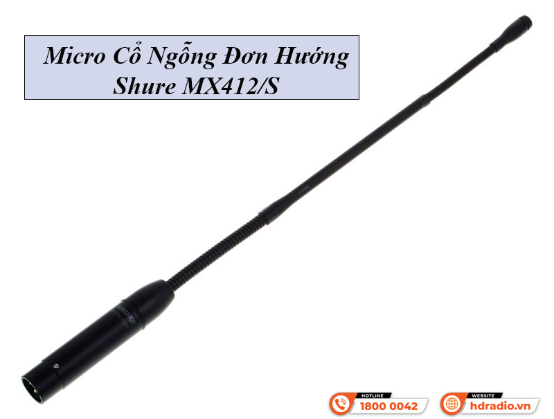 Micro cổ ngỗng đơn hướng Shure MX412/S