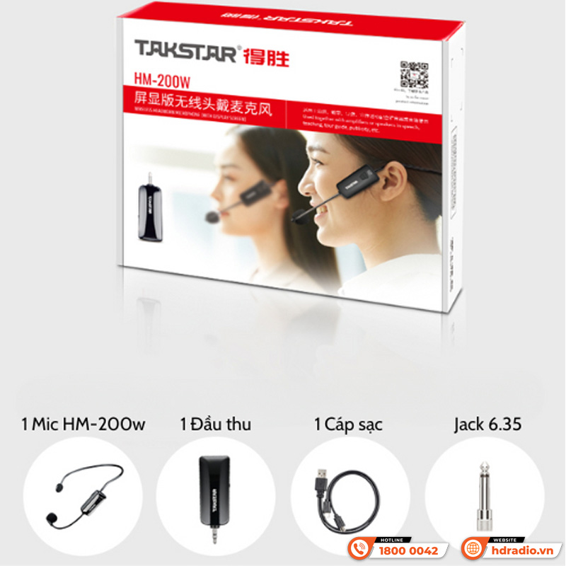 Micro cài đầu không dây Takstar HM200W