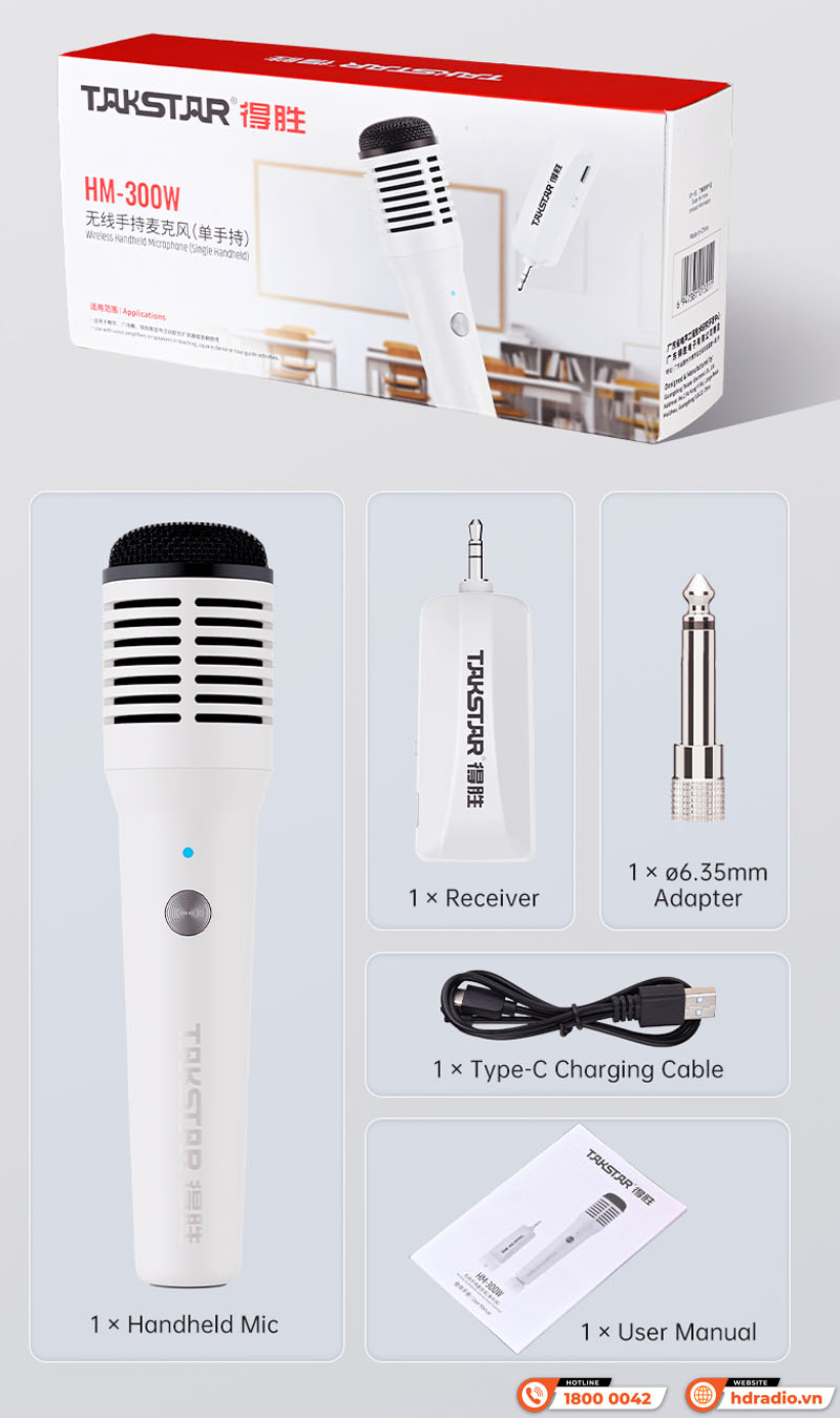 Micro không dây Takstar HM300W