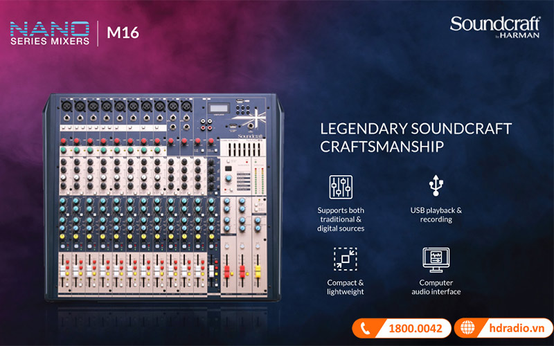 Mixer Soundcraft Nano M16