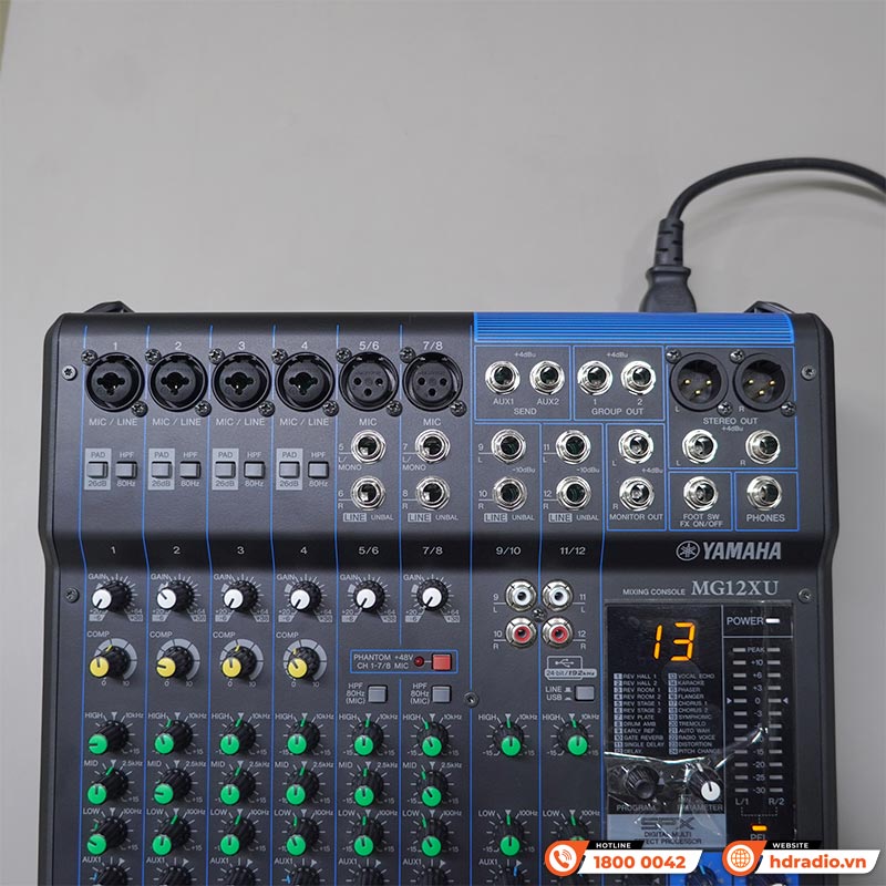 Bàn Mixer Yamaha MG12XU, 12 Kênh, Analog, Bộ xử lý hiệu ứng SPX với 24 chương trình-7