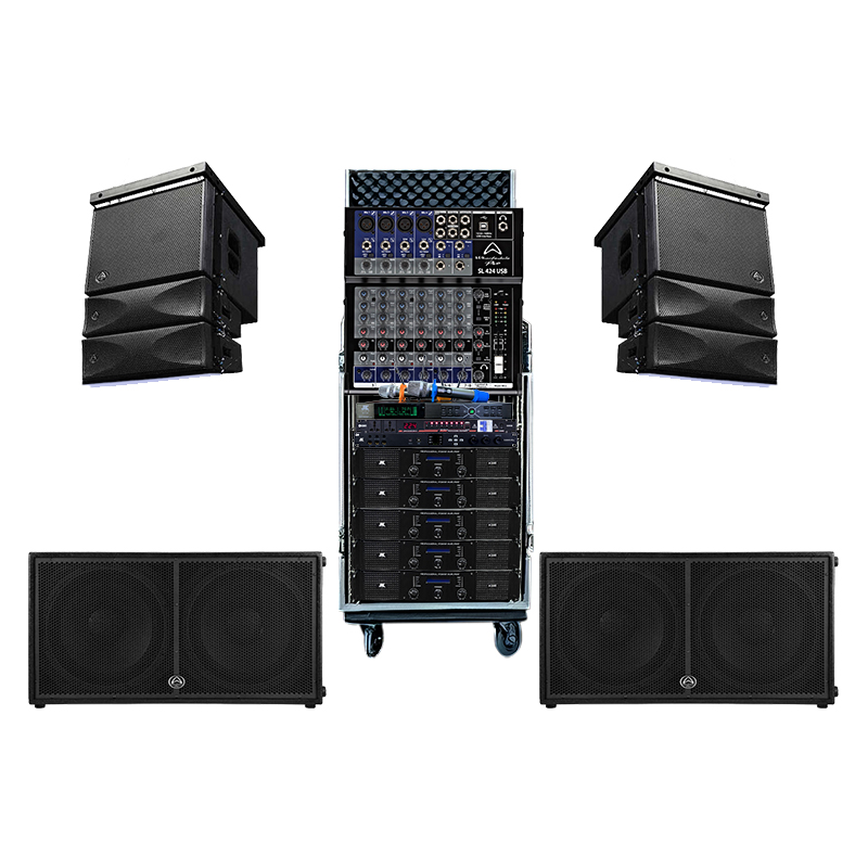 Dàn âm thanh sân khấu hội trường SKHT06 (Wharfedale WLA25, Wharfedale WLA25SUB, Wharfedale Impact X218B, JKAudio H2800, JKaudio X6000 Plus, JKAudio B3 Plus, Mixer Wharfedale SL424USB, KIWI S803A, Tủ Rack 16U)