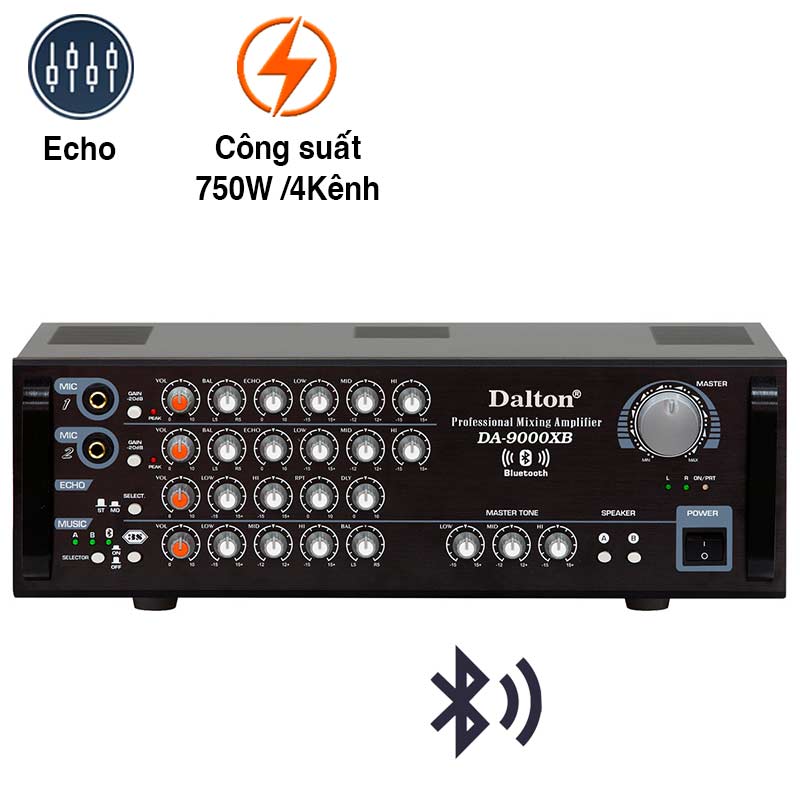 Amply Dalton DA-9000XB (750W/4Kênh, Bluetooth)