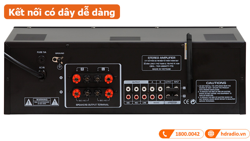 Amply Dalton DA-9000XB kết nối dễ dàng