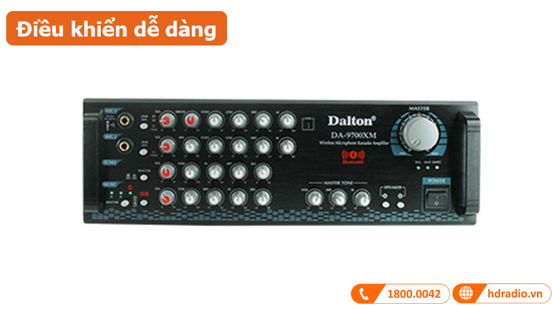 Amply Dalton DA-9700XM điều khiển dễ dàng