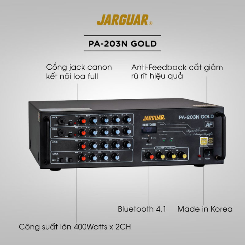 amply jarguar pa 203n gold af