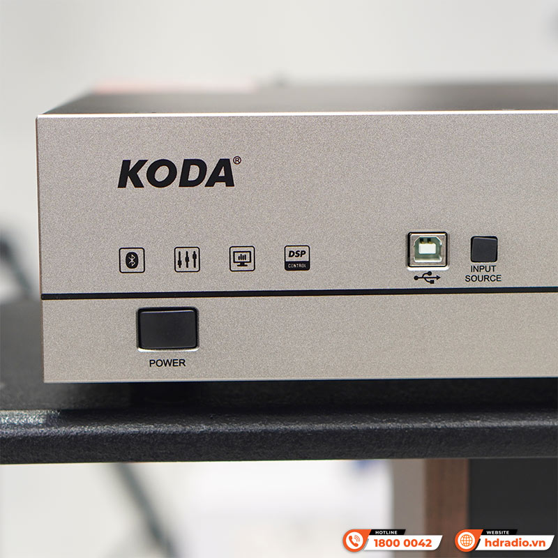 Amply Liền Vang Koda KB450A, 2 kênh, Công suất 520W, Bluetooth5.0, Optical-2