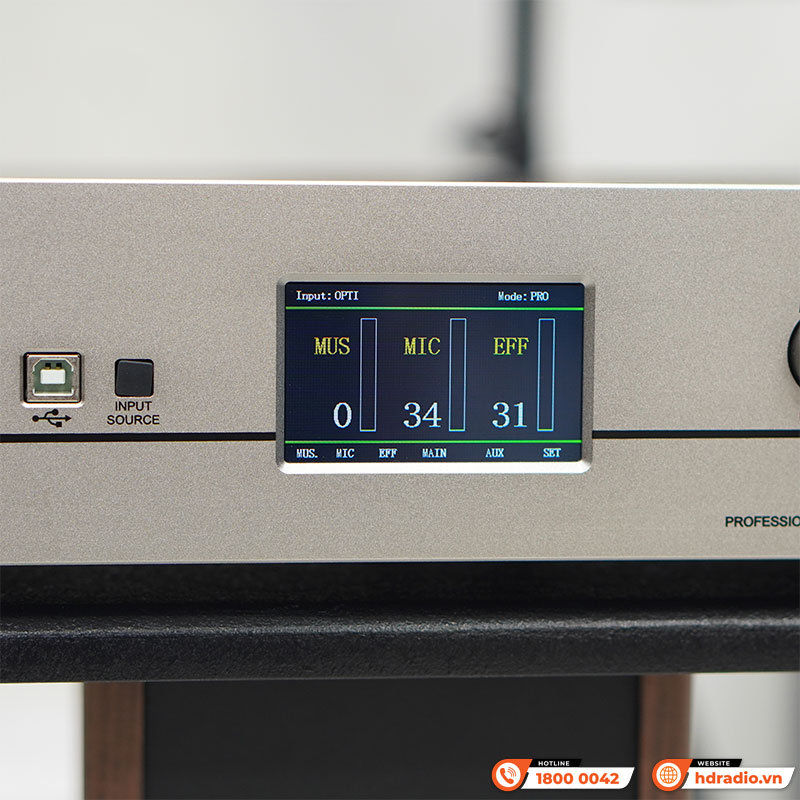 Amply Liền Vang Koda KB450A, 2 kênh, Công suất 520W, Bluetooth5.0, Optical-3