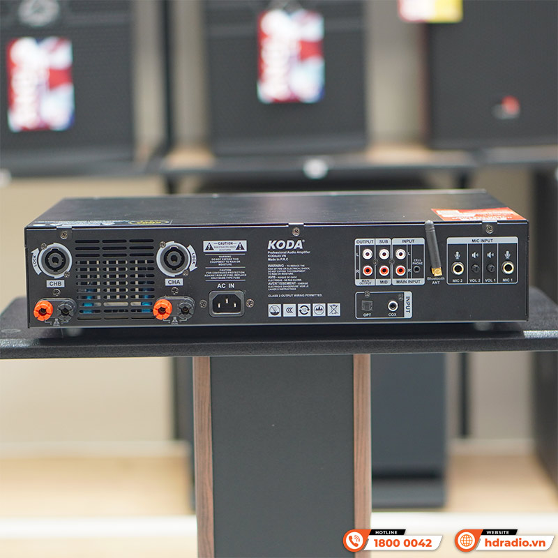 Amply Liền Vang Koda KB450A, 2 kênh, Công suất 520W, Bluetooth5.0, Optical-6