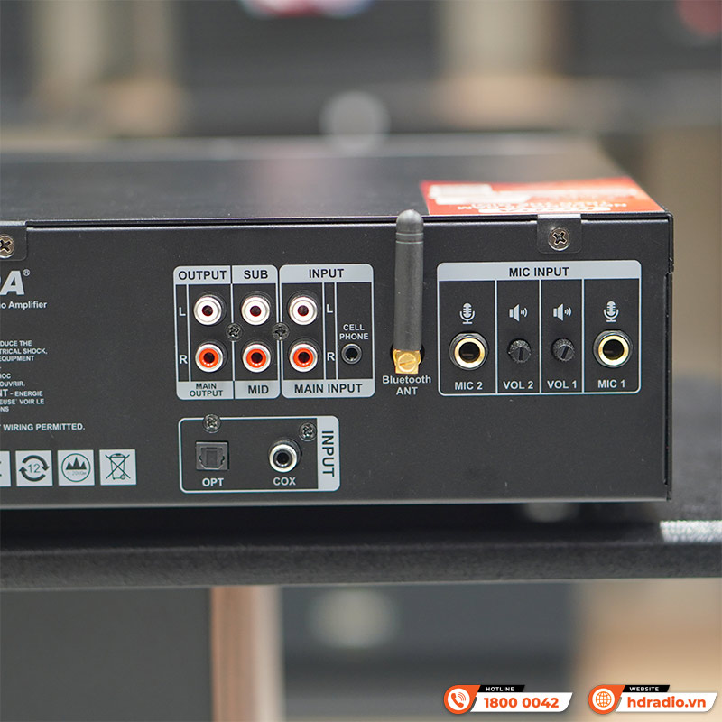 Amply Liền Vang Koda KB450A, 2 kênh, Công suất 520W, Bluetooth5.0, Optical-8