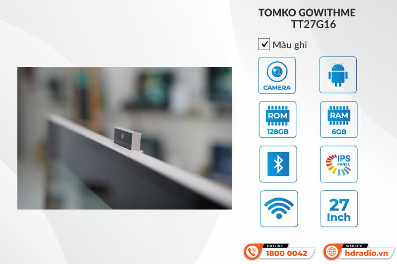 Màn hình di động cảm ứng Tomko GoWithMe 27 inch có tích hợp camera T27G16
