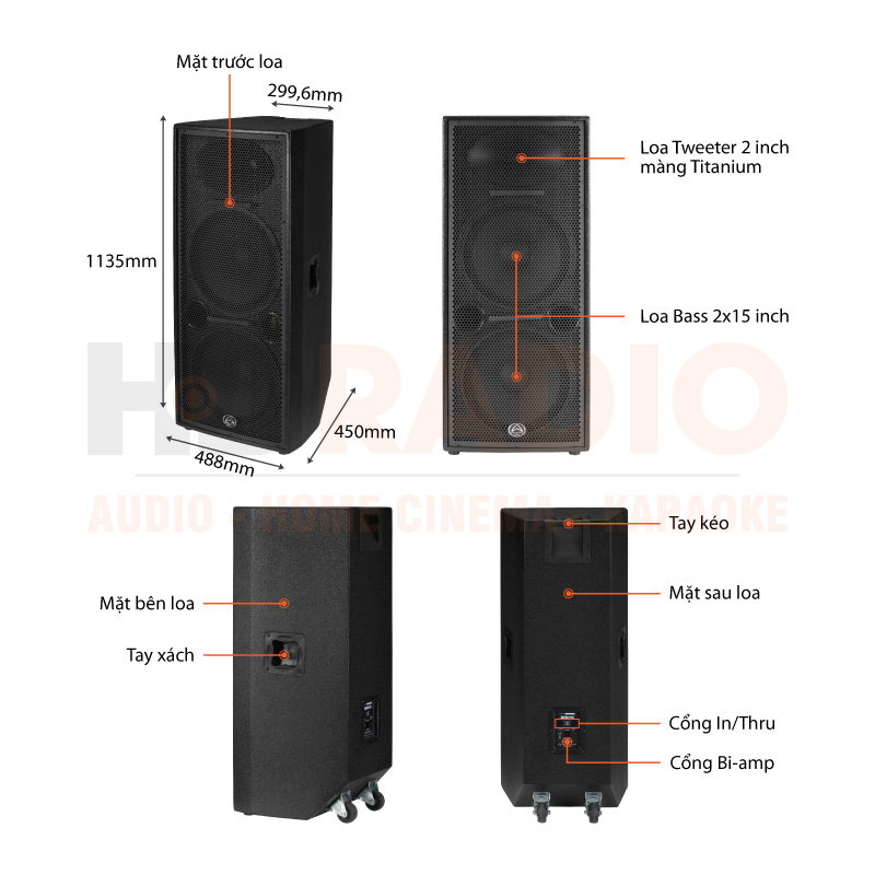 Chú thích loa hội trường Wharfedale Delta 215