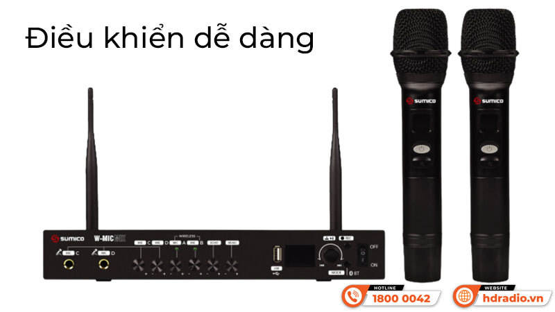 Điều khiển Micro không dây Sumico W MICMIX