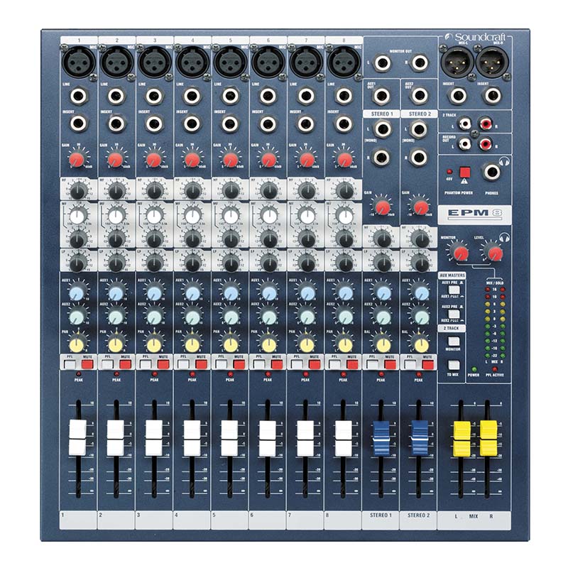 Bàn Mixer Soundcraft EPM8, 10 Kênh, Analog