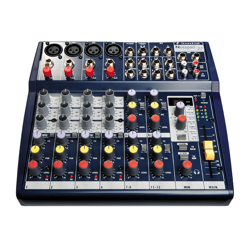 Bàn Mixer Soundcraft Notepad124FX, 10 Kênh, Analog