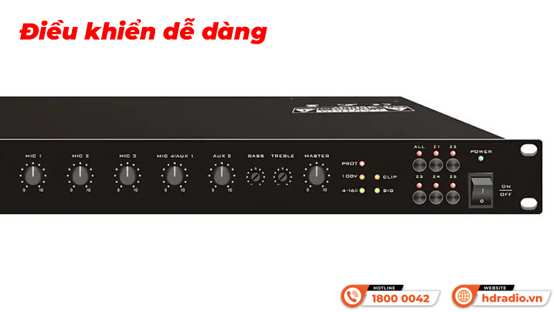 Điều khiển Amply 5 vùng ITC TI-500DTB