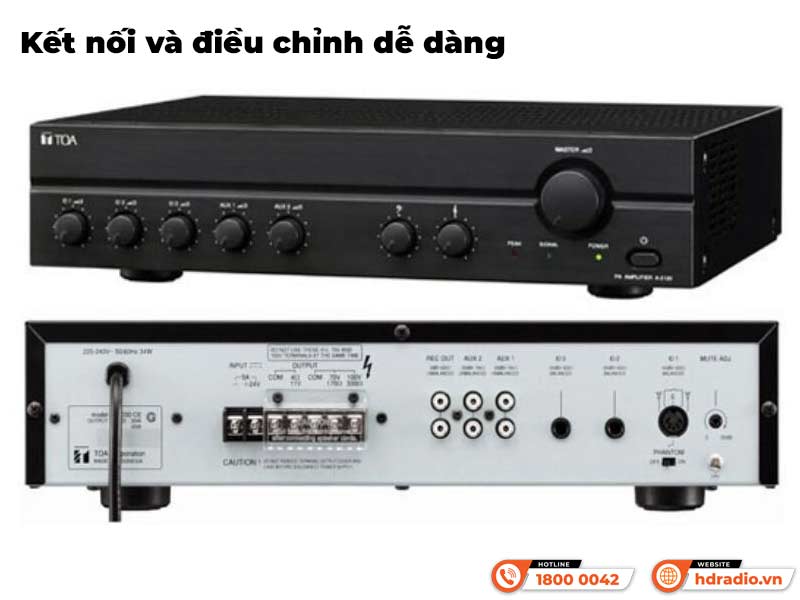 Kết nối và điều chỉnh Amply TOA A2060H