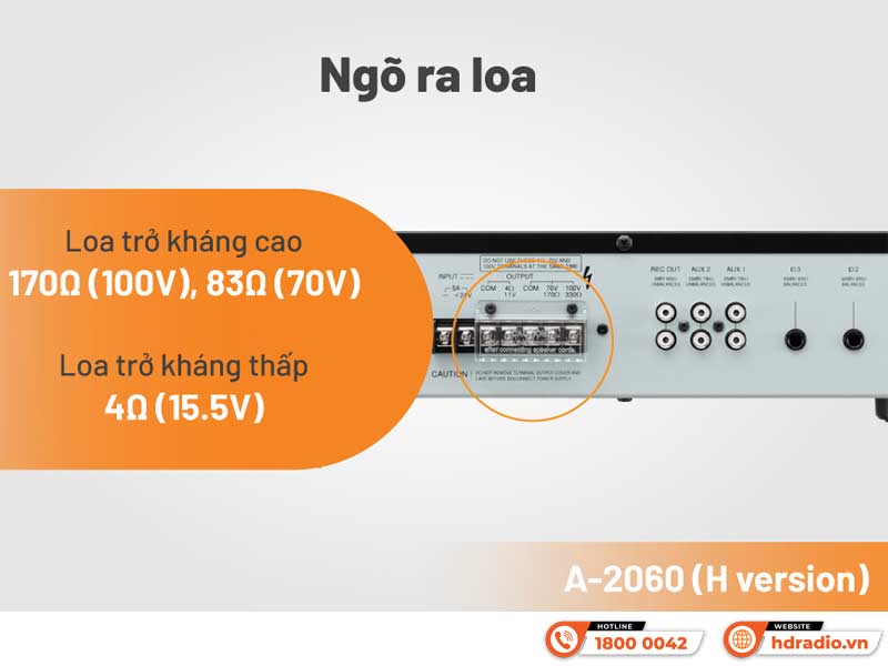 Trở kháng Amply TOA A2060H