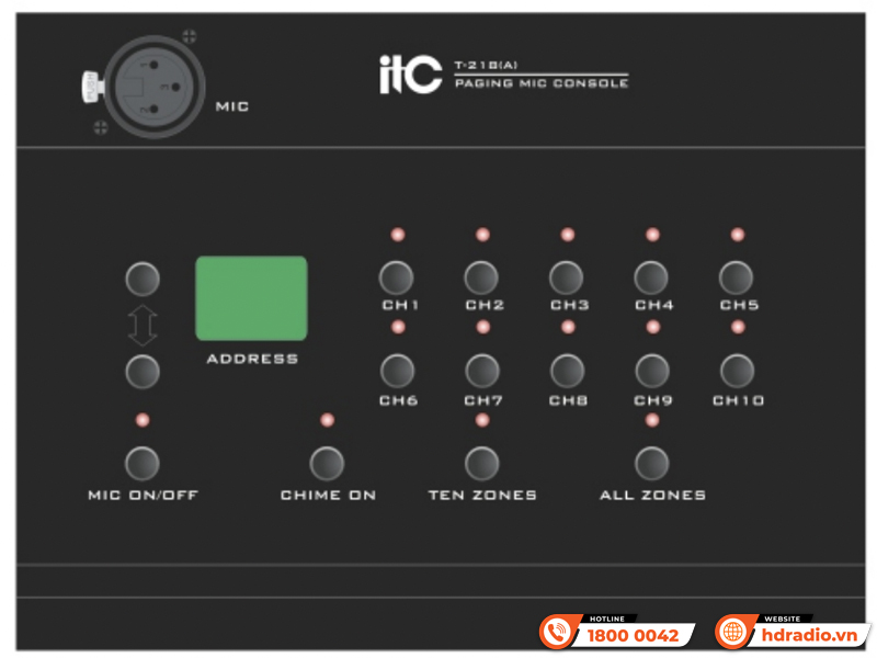 Bàn gọi chọn vùng ITC T-218(A)