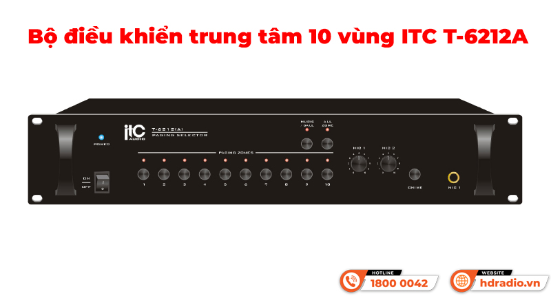 Bộ điều khiển trung tâm 10 vùng ITC T-6212A