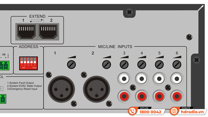 Bộ điều khiển mở rộng ITC VA-6200MS hỗ trợ 8 vùng loa