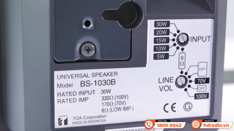 Loa hộp treo tường TOA BS-1030W