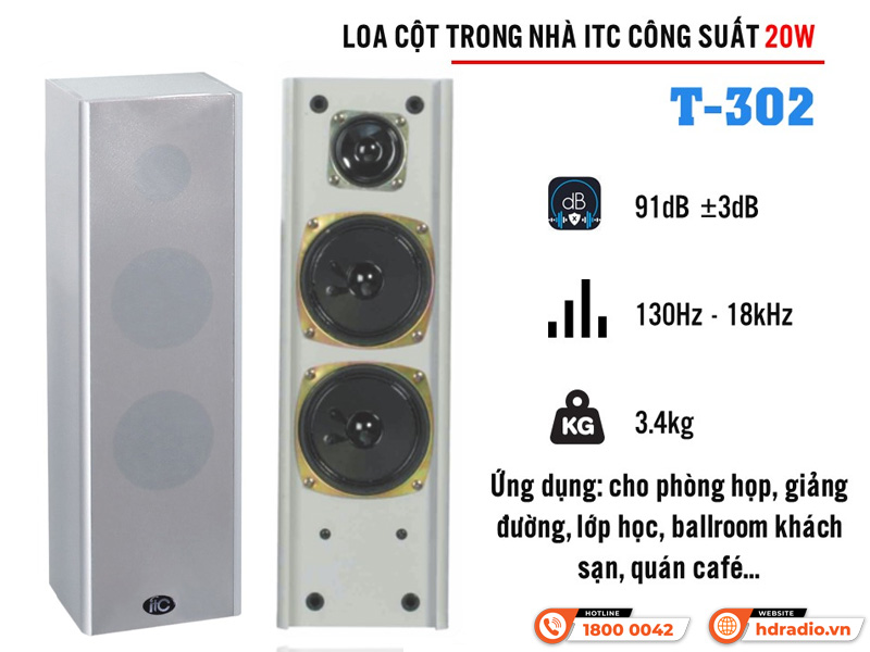Loa cột trong nhà ITC T-302
