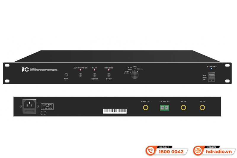 Bộ điều khiển ghi âm và báo động bằng giọng nói ITC T6203